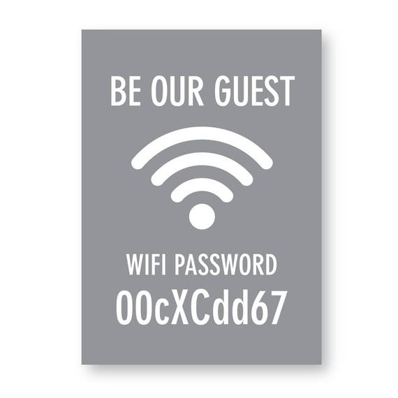 Be Our Guest Wifi Sign Wifi Password Sign Wifi Password Etsy