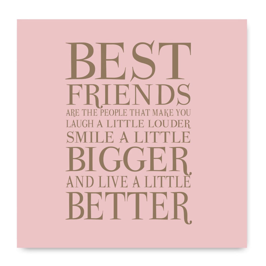 Greeting Card Bp8917 Blank Birthday Best Friends Just You