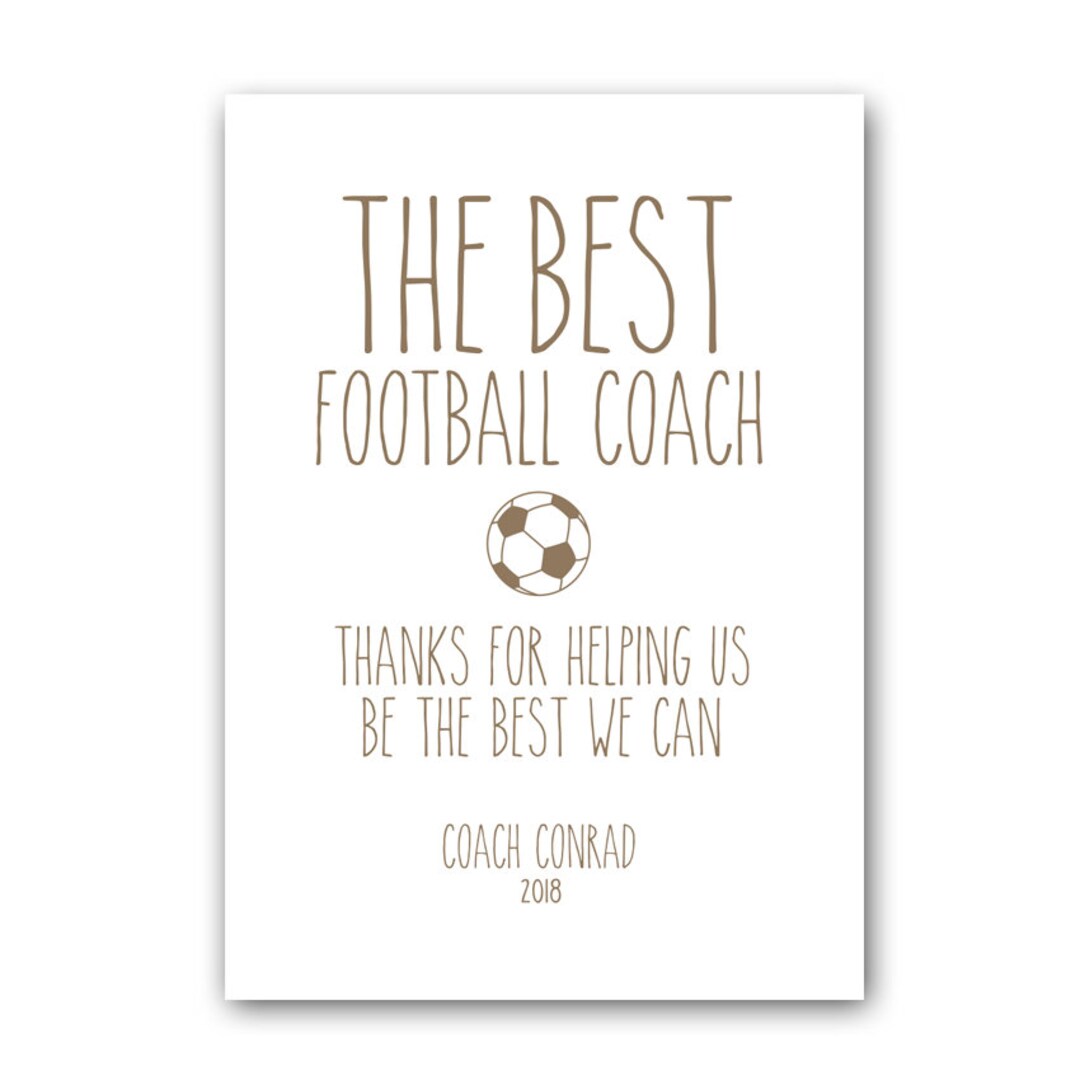 The Best Football Coach Sign, Football Coach Gift, Football Sign ...