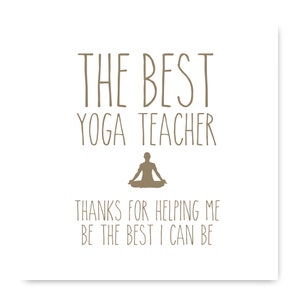 De beste yogaleraarkaart, yogaleraarkaart, beste yogaleraarkaart, cadeau voor yogaleraar.