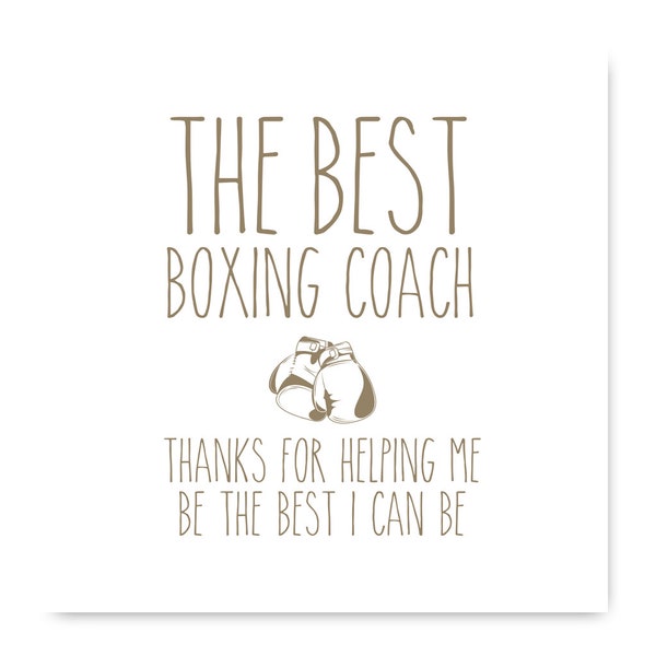 The Best Boxing Coach Card, Boxing Coach Card, Boxing Instructor Card, Boxing Coach Card.