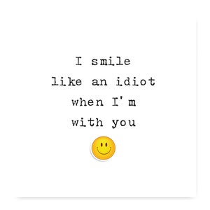 It's Moh. — I smile like an idiot when I get a text from you