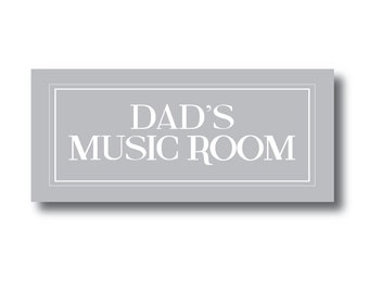 Dads Music Room Sign, Music Room Sign, The Music Room, Personalised Music Room Sign