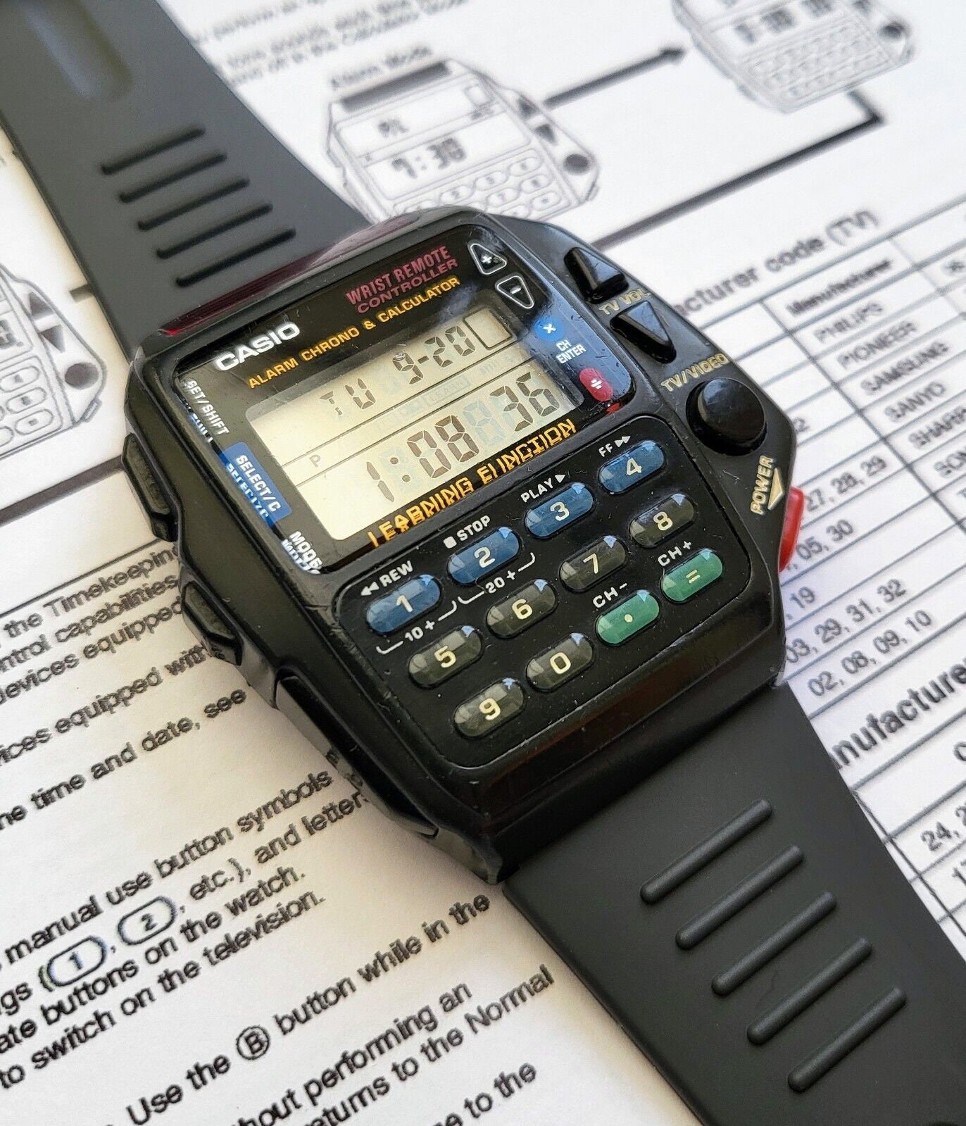 mærke Sved Vedhæft til Casio Cmd-40 TV Remote Control Watch Brand Battery and Strap - Etsy Finland