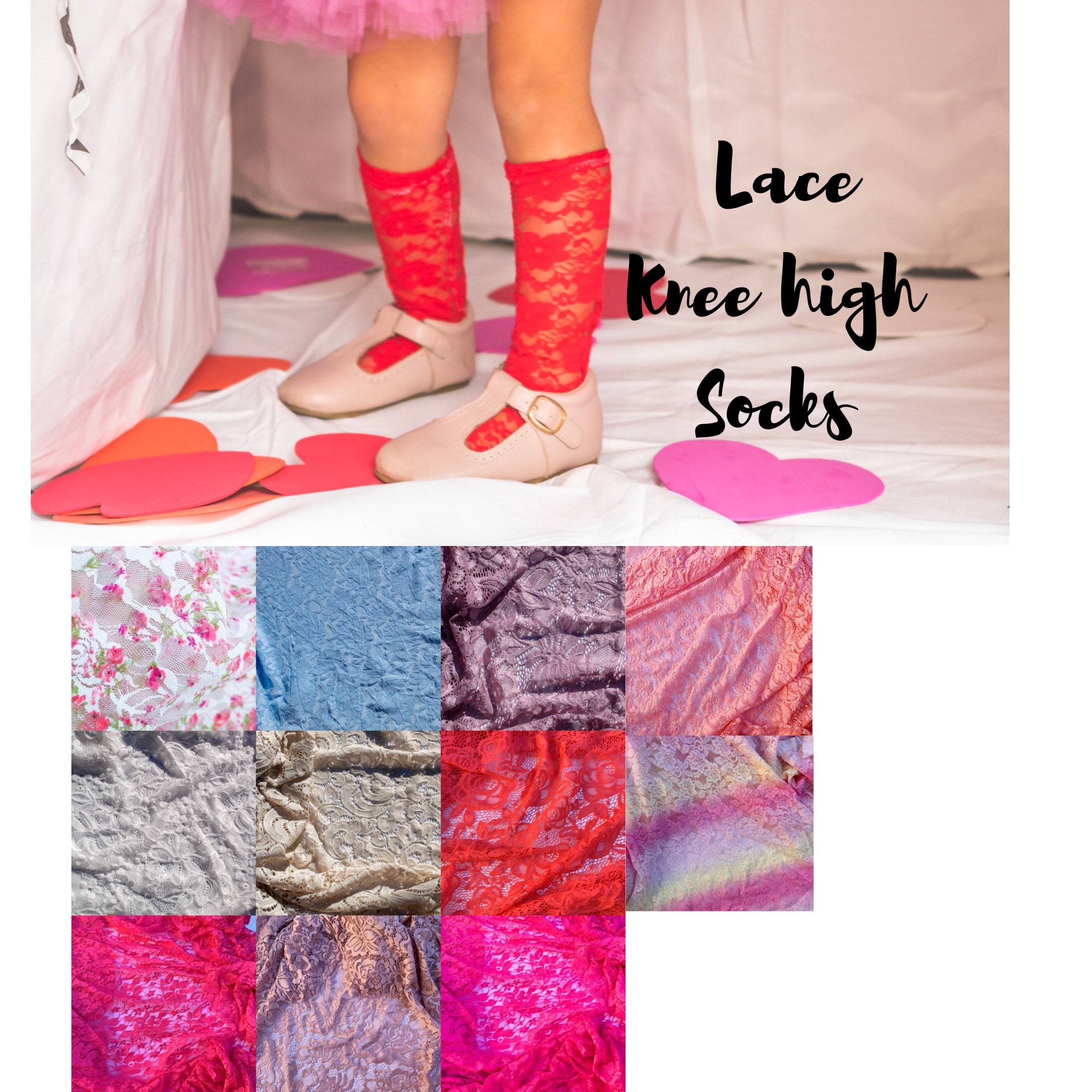 baby lace knee high socks