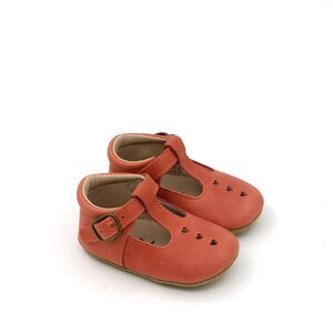 Mary Janes T Bars-T Straps Baby Shoes Toddler Shoes Ready To Ship Hard Sole Shoes Soft Sole Shoes Red T-bars image 3