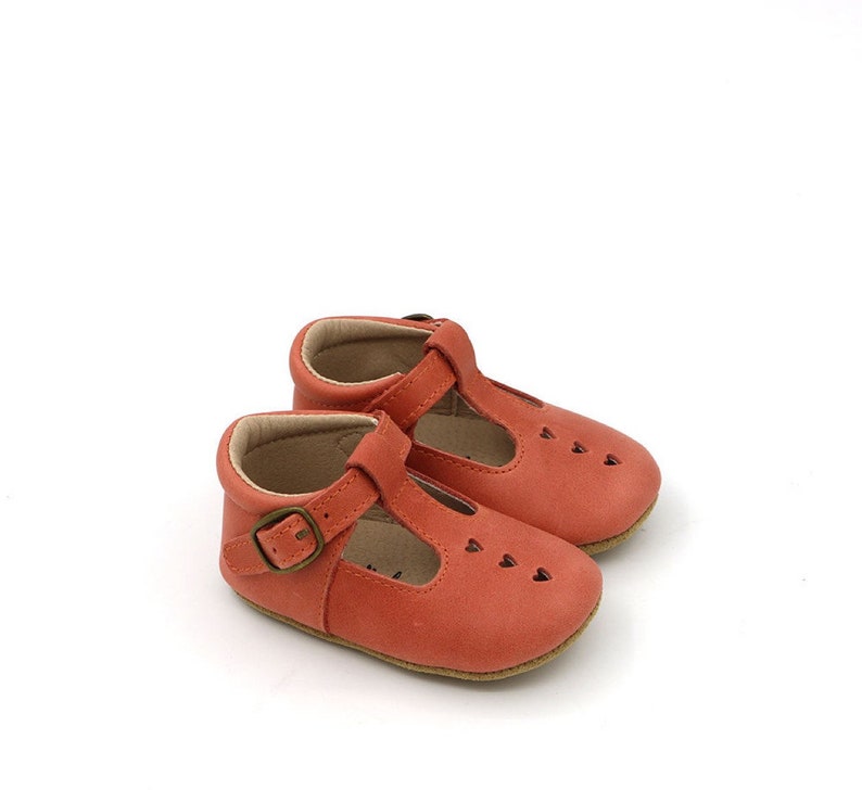 Mary Janes T Bars-T Straps Baby Shoes Toddler Shoes Ready To Ship Hard Sole Shoes Soft Sole Shoes Red T-bars image 3