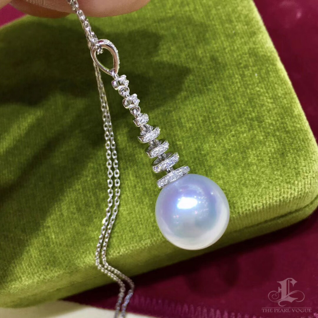 Sculpted Geometry — Aurora Spiral Column South Sea Pearl & Diamond ...