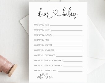 Greenery Baby Shower Games for Zoom Baby Party Printables Virtual Baby Shower Dear Baby Game Virtual Baby Wishes Virtual Advice Cards GL1