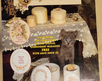 INSPIRATIONS magazine, featuring beautiful embroidery projects. (1992)