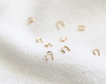 14K gold filled draadbeschermer, kleine gouden draadbeschermer, GF-draadbeschermer, kleine kabelhuls, 0,5 mm draadbeschermer, koordbeschermer 0,02 inch gat