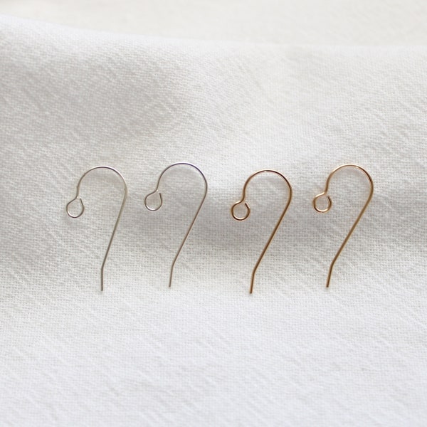 Gold Filled French Earring Hook, 925 Sterling Silver Earring Wire, Gold Filled/Sterling Silver Earring Findings, Earring Components in Bulk