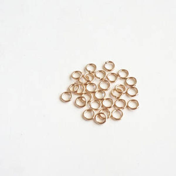 4.8mm Gold Filled Open Jump Rings, Gold Filled Findings, 20 Gauge Jump Rings, Jewelry Connector, Jewelry Closure, 5mm Jump Rings