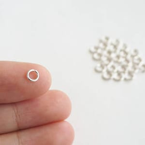 4.8mm Sterling Silver Open Jump Rings, Sterling Silver Findings, 20 Gauge Jump Rings, Jewelry Clasp Connector, Jump Ring Bulk
