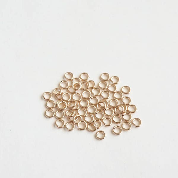 4mm Gold Filled Open Jump Rings, Gold Filled Findings, 20 Gauge Jump Rings, Jewelry Connector, Jewelry Closure, Jump Rings Bulk