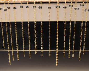 14K Gold Filled Chain for Permanent Jewelry, GF Chain by Foot, Unfinished Chain Spool, Dainty Gold Filled Chain, GF Chain Bulk