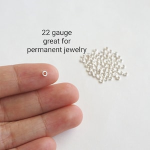 Sterling Silver Open Jump Rings, 2.8mm Open Jump Ring, Silver Findings, 22 Gauge Jump Rings, Jewelry Connector, Permanent Jewelry Closure
