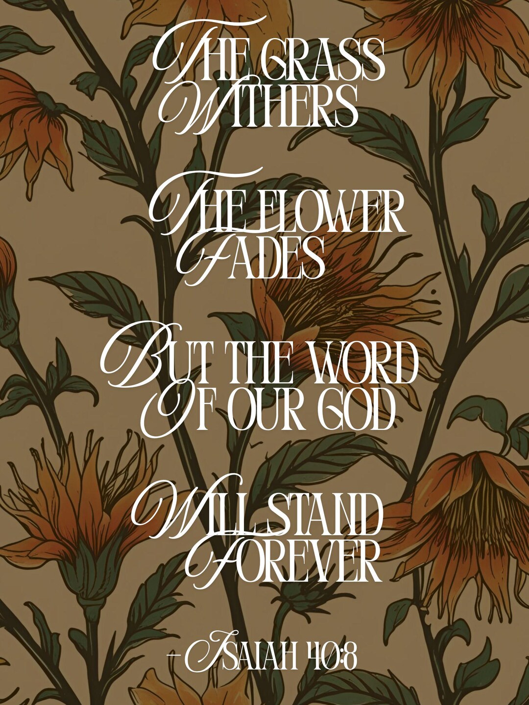 Isaiah 40:8 Bible Verse Printable | Christian Wall Art | High ...