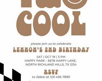 Invitación de cumpleaños para niños: cara sonriente