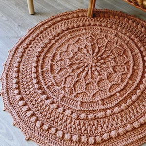 CROCHET RUG PATTERN - Round Floor Rug Pattern, Chunky Crochet, Bedroom Home Decor Crochet Pattern, Floor Mat, Carpet