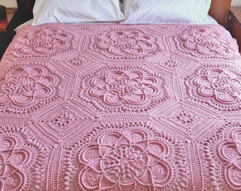 CROCHET PATTERN - Delilah Crochet Blanket Pattern - Queen Blanket Pattern - Crochet Blanket Pattern