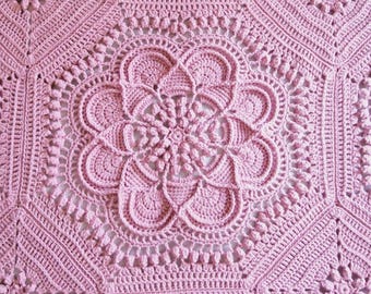 CROCHET BLANKET PATTERN - Delilah Crochet Blanket Pattern - Crochet Afghan Pattern - Crochet Throw Pattern - Crochet Pattern