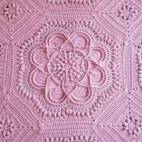 CROCHET BLANKET PATTERN - Delilah Crochet Blanket Pattern - Crochet Afghan Pattern - Crochet Throw Pattern - Crochet Pattern