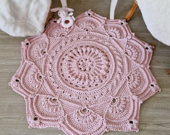 CROCHET PATTERN ~ Crochet rug pattern, floor rug pattern, floor mat pattern, crochet carpet pattern, crochet home decor pattern