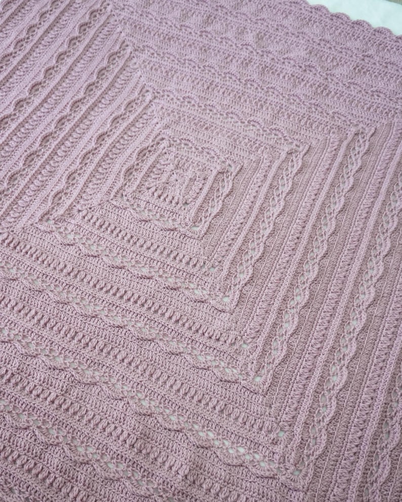 CROCHET BLANKET PATTERN - Crochet Throw Pattern, Crochet Baby Blanket, Multiple Sizes, (pdf Digital Download only) imagen 2