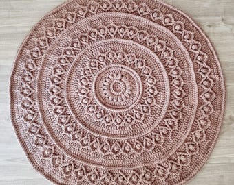 CROCHET RUG PATTERN – Round Floor Rug Pattern, Crochet Home Decor, Farmhouse Decor, Nursery Crochet, Crochet Pattern