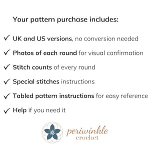 Crochet pattern inclusions.