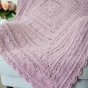 CROCHET BLANKET PATTERN - Crochet Throw Pattern, Crochet Baby Blanket, Multiple Sizes, (pdf Digital Download only) imagen 3