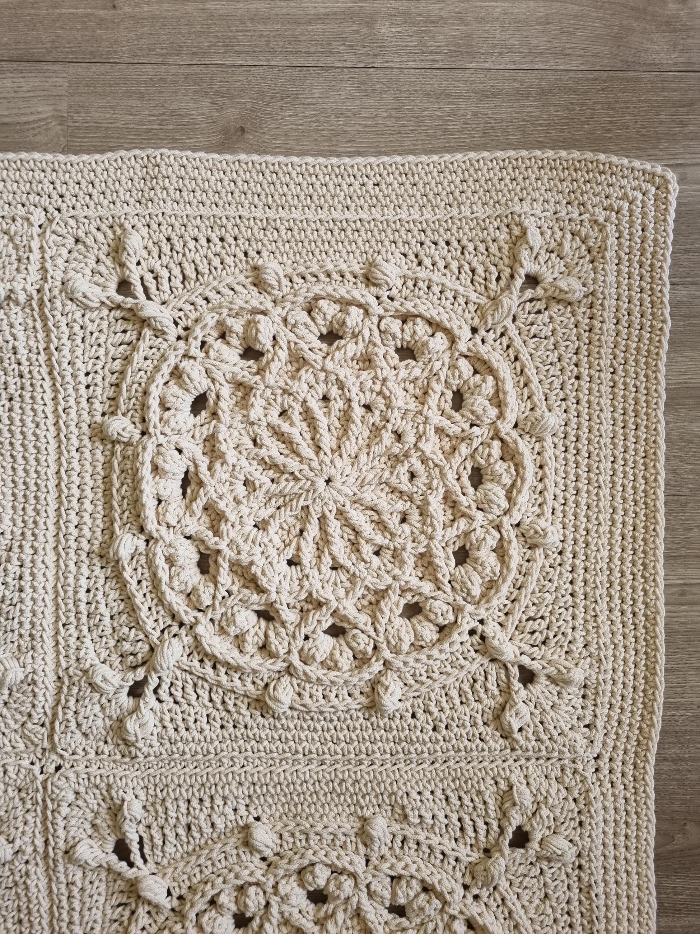 Rectangular Crochet Rug Pattern Free CROCHET RUG PATTERN - Rectangular Floor Rug Pattern, Chunky Crochet ...