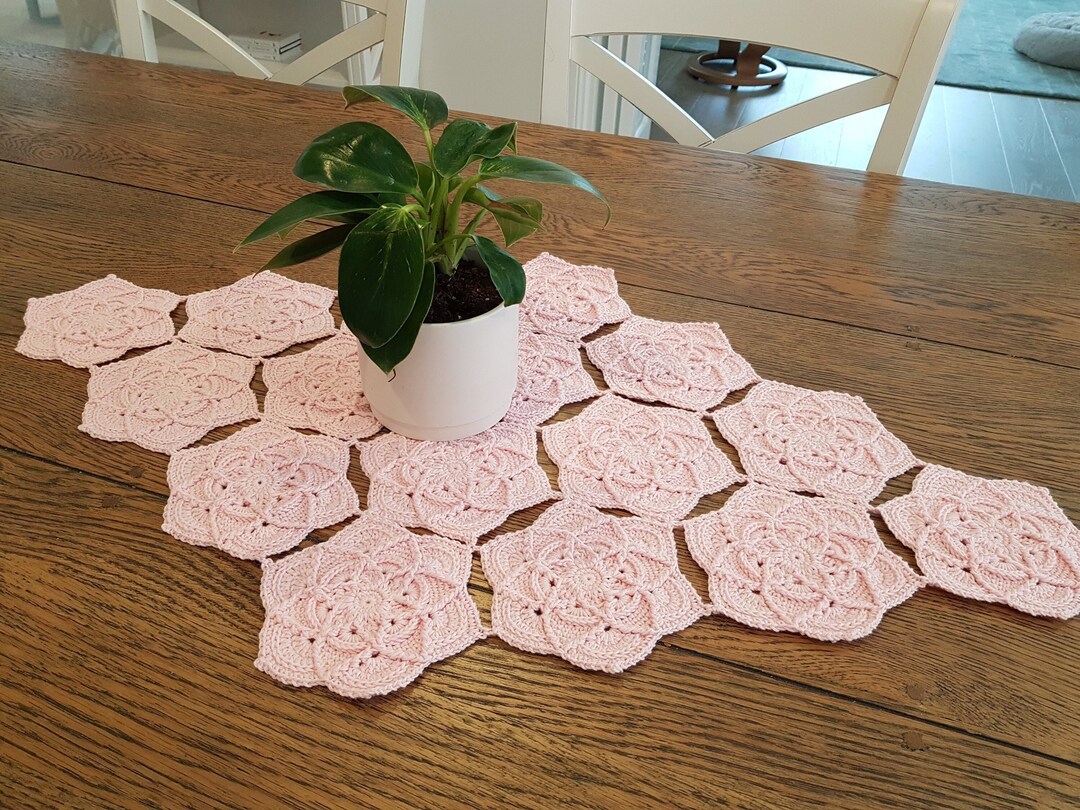CROCHET PATTERN Crochet Table Runner Springstar Table Runner Pattern Etsy