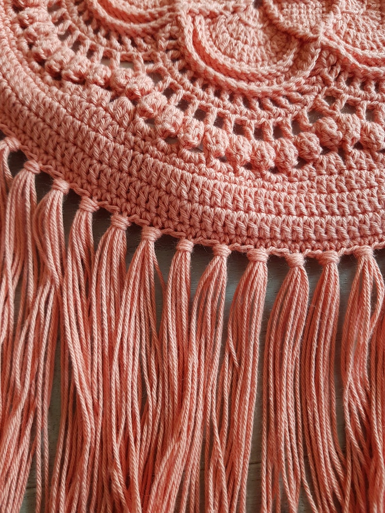 CROCHET PATTERN Crochet bag pattern, motif, textured, fringe, boho Delilah Boho Bag Pattern image 4