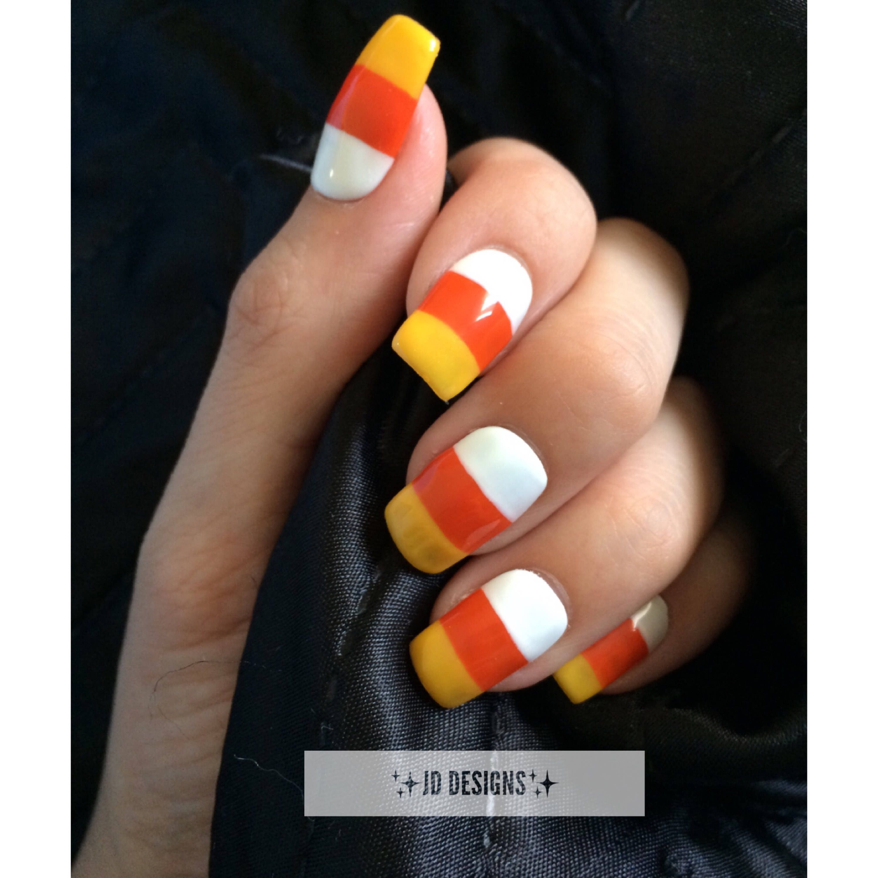 Candy Corn press on nails halloween false nails glue on | Etsy