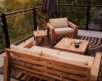 Hand built Scandinavian Style Outdoor Lounge Furniture