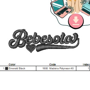 Diseño de bordado de máquina Bebesota, Bebesota Retro dst Bad Bunny, máquina de bordar benito Citas latinas, Tu No Ere Bebesita Tu Ere Bebesota