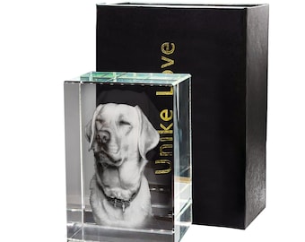 3D Photo Crystal Gift Personalized Pet Memorial