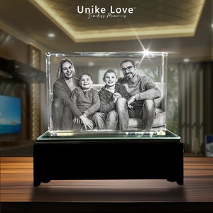 Custom Engraved 2D Crystal Paperweight Horizontal - Perfect Gift for Any Occasion | High Quality Finish by Unike Love®