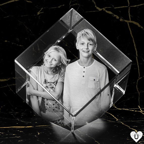 3D Photo Crystal | Personalized Family Keepsake Gift