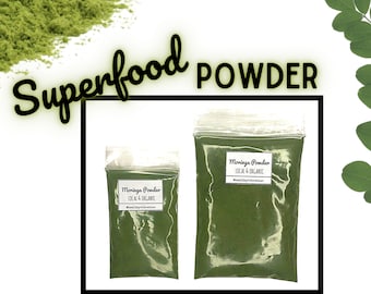 Moringa Powder- Organic- Green Superfood- Grown in Texas