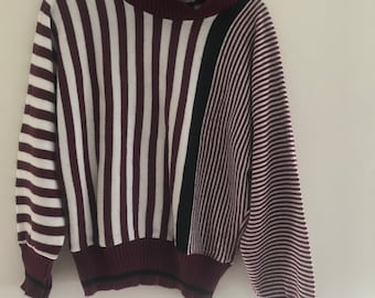 Vintage Ladies Striped Jumper