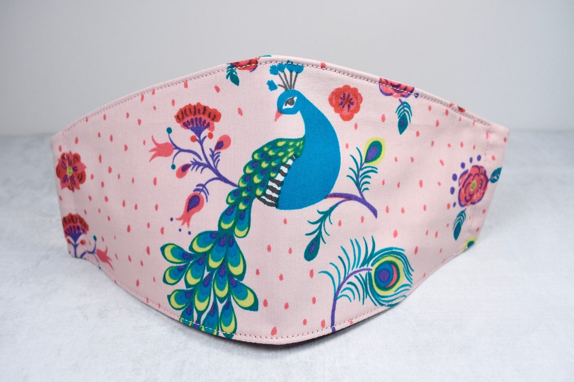 Origami Mask 3 Layer, Origami Mask With Nose Wire, Organic Cotton Face