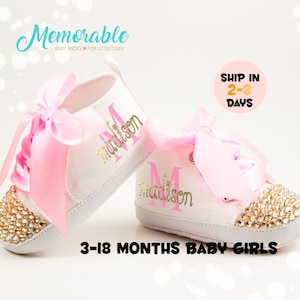 Shoes for baby girl, 0 to 18 Months Old, Baby Shower Gift, First Birthday Girl Gift, Newborn Shoes, Baby Shower Gift for Girls