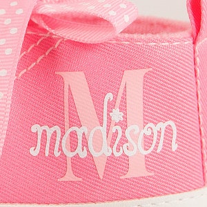 Baby Girl Shoes, Personalize baby gift, Baby Girl, Baby Shoes Girl,Personalized Baby Shoes,Infant Shoes,Infant Girl Shoe,Pink High Tops image 4