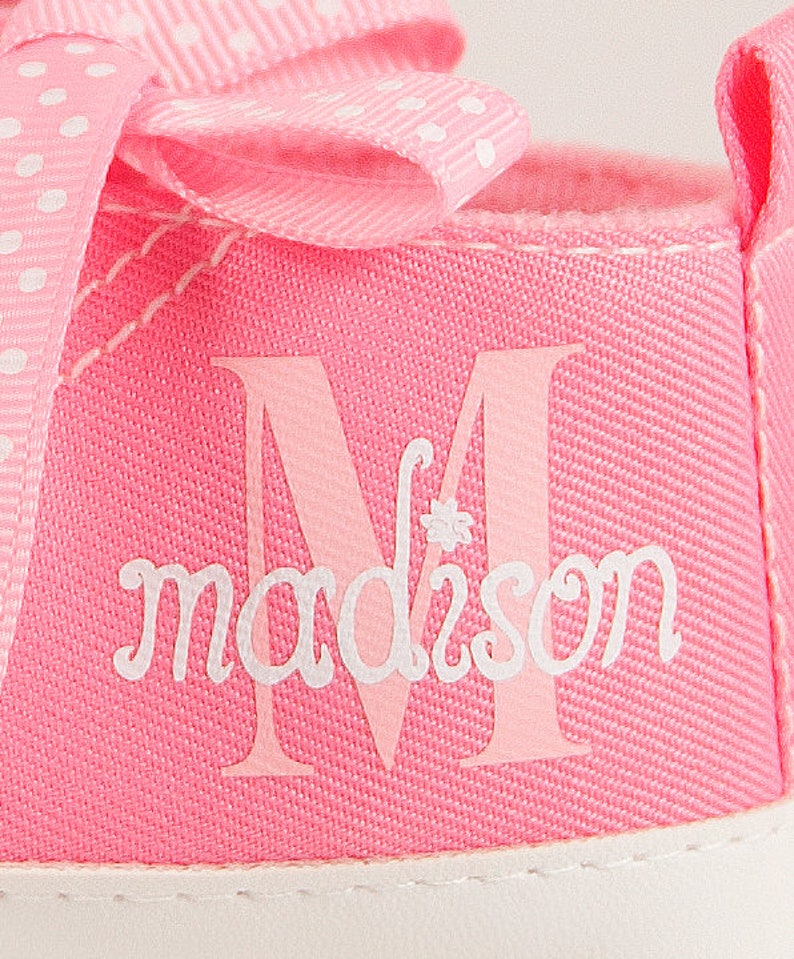 Baby Girl Shoes, Personalize baby gift, Baby Girl, Baby Shoes Girl,Personalized Baby Shoes,Infant Shoes,Infant Girl Shoe,Pink High Tops image 4