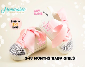 Baby Girl Shoes, Personalize baby gift, Baby Girl Shoes, Personalized Baby Shoes,Infant Shoes,Infant Girl Shoe,Pink High Tops