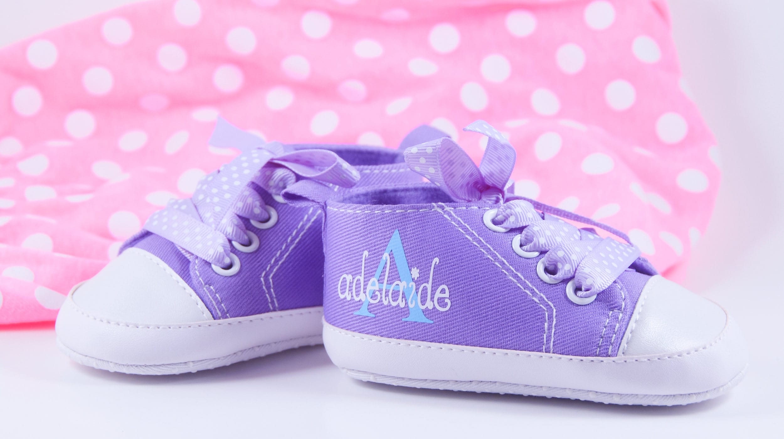 Purple Cute High Tops Baby Girl Shoes Personalized Baby Etsy