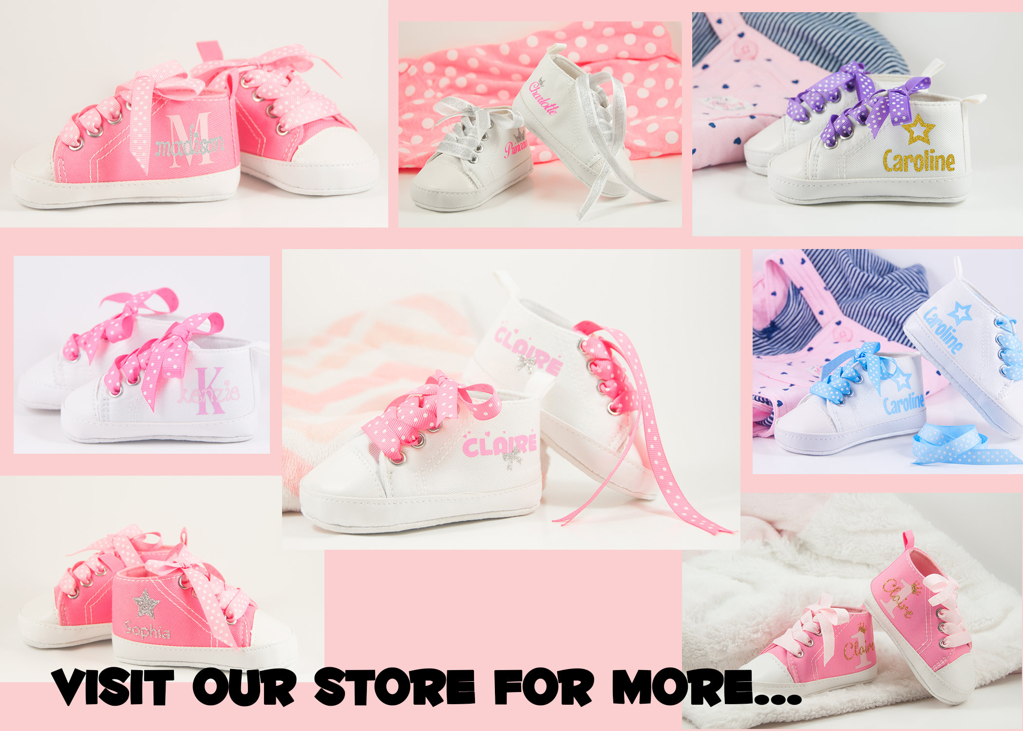 White Sneakers Baby Girl Shoe Personalized Baby Shoes Baby Etsy